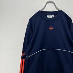 adidas アディダス スウェット トレーナー 刺繍ロゴ 古着 - メルカリ