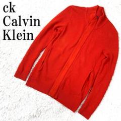 ck Calvin Klein ニットカーディガン レッド M B9365