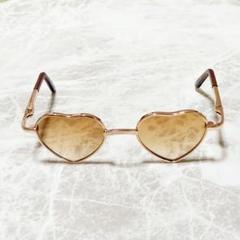 ドール用メガネ ハート型 眼鏡 ぬいぐるみ ブラウン