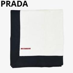 PRADA - プラダ PRADA ロゴ バスタオル インテリア ひざかけ ブランケット ビーチタオル タオル コットン ホワイト 13411-22301-28-10.jpg