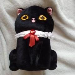 黒仔猫にゃん モフサンド mofusand BIGぬいぐるみ 赤 レッド 猫