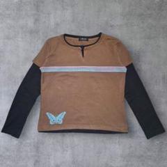 00's vintage 長袖カットソー レイヤード アーカイブ 子供服 -L-