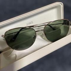 JINS オーバルサングラス グリーンレンズ