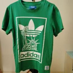 adidasＴシャツby nigo 激レア緑　ビンテージ　Ｍ　25周年