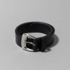 高級✨　イタリアレザー　ベルト　ブラック　ハンドメイド　モード　牛革　本革
