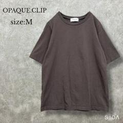 オペークドットクリップ【M】半袖Tシャツ 綿100％ シンプル 無地 チャコール