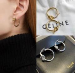 CELINE シルバーピアス 片耳 セリーヌ ピアス トリオンフフリンジ 片耳 シルバー ユニ