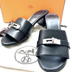 特価商品  HERMES 】エルメス 美品✨GIGI サンダル バックル レザー ヒール 靴