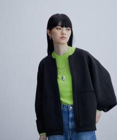 23AW アダムエロペ ダンボール素材 ワイドスリーブ ブルゾン 短