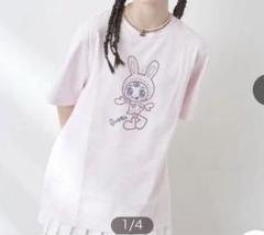 ナルミヤ　ポップアップ　ベリエちゃん　ラメプリントTシャツ　ホワイト ベリエちゃん ラメプリントTシャツ(F(バスト79-94cm) オフ