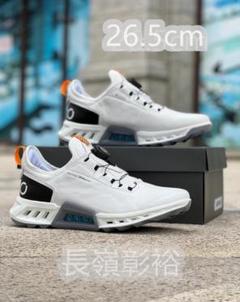 ECCO メンズ BOA ゴルフシューズ スニーカー ホワイト 26.5cm