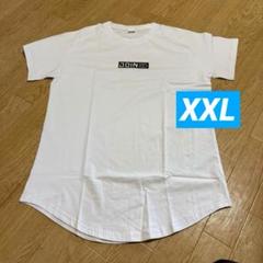 ホワイト Tシャツ XXL ロゴ付き