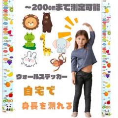 パンダ果物 子供身長計 身長測定 壁貼り身長計 測定範囲0-200m