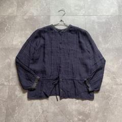 メゾン ド ソイル レース ピンタック 2WAYブラウス リネン 難あり