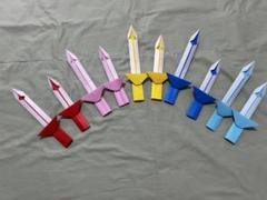 折り紙　ハンドメイド　剣（10本）