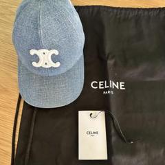 CELINE トリオンフデニム ベースボールキャップ M CELINE トリオンフデニムベースボールキャップ Lサイズ セリーヌ