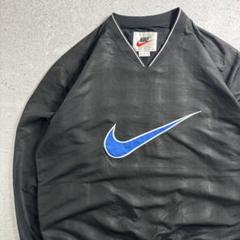 【希少】NIKE 90s ナイロン プルオーバー 銀タグ ビックロゴ ブラック