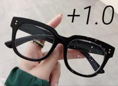 老眼鏡 +1.0 極太セルフレーム モスコット エフェクター風のサムネイル