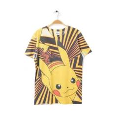 ポケモン 総柄 Tシャツ ポケットモンスター アニメ POKEMON メンズM