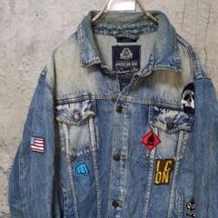 【Y2K】デニムジャケット　Ｇジャン ワッペン付　アメリカンラグシー　XL