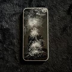 iPhone ホワイト 画面割れ 本体　ジャンク