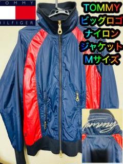 美品 TOMMY ビッグロゴナイロンジャケット