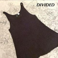 DIVIDED 黒 ブラック サマーニット Aライン タンクトップ