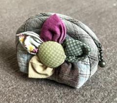【ハンドメイド】パッチワークキルト ミニポーチ 小物入れ 小銭入れ