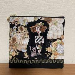 ロラライハリス ハンドメイド ポーチ ロラライハリス レア レディ ファスナーポーチ ハンドメイド