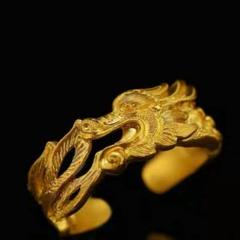 ?新品?24kゴールド?ドラゴン?リング開口部指輪足金9990