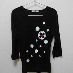 メンズ 七分袖 Uネック Tシャツ