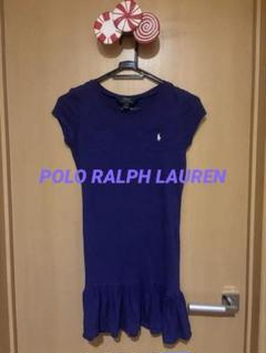 Polo Ralph Lauren ガールズ 紫色 半袖ワンピース