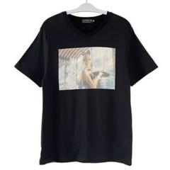 PLAYBOY バニーガール フォト Vネック Tシャツ ネバーマインド 日本製