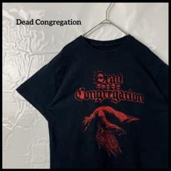 バンドtシャツ　デッドコングレゲーション　紺ネイビー　デスメタル　ビンテージ古着
