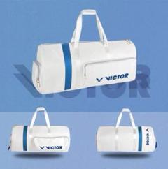 安価 ワタナベ VICTOR バドミントンバッグ ホワイト/ブルー - メルカリ バッグ