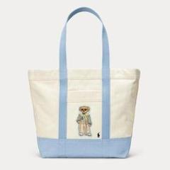 ラルフローレン　RALPHLAUREN ハンドバッグ　綿　青白ストライプ　ベアー m20221393894_1.jpg?1742346233