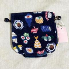 ■ゆ■新品未使用【完売品】フェイラー OH SUSHI 寿司柄 巾着ポーチ オースシ 巾着 L/OHS-223087(ネイビー): LOVERARY BY FEILER