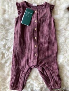 H&M くすみ色ノースリロンパース70 未使用品