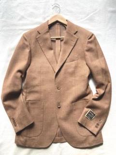 未使用　ONLY×dDRAGO リネンシルク　ジャケット　キャメル　貝ボタン　M 未使用ONLY×dDRAGO リネンシルクジャケットキャメル貝ボタンM
