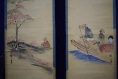 真作/歌川広重/隅田川春/海晏寺秋/双幅/杉共箱付/布袋屋掛軸HG-728 真作/歌川広重/隅田川春/海晏寺秋/双幅/杉共箱付/布袋屋掛軸HG
