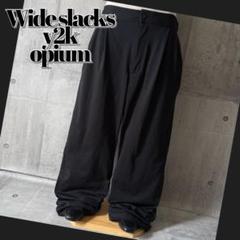 y2k opium wide slacks pants mode punk - メルカリ