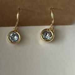ビジュークリスタルアクアマリンピアス