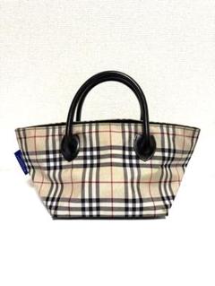 BURBERRY バーバリー ノバチェック 舟形 ミニ ハンドバッグ　レザー