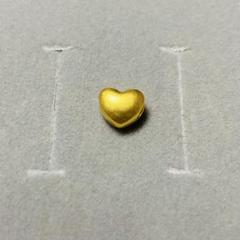 24K 24金 小粒ハート型 ペンダントトップ 足金999刻印入り