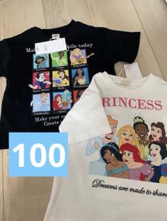 しまむら　リトシー　リトシーフラップ　ディズニー　プリンセス　Tシャツ　100