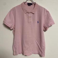 POLO RALPH LAUREN ポロシャツ 半袖 ピンク 青色ロゴ XL