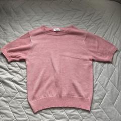 【Chillfar】　ピンク　ヘザーニット　半袖　トレンド　人気商品　完売商品