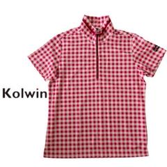 Kolwin✨コルウィンギンガムチェック レディース ゴルフシャツ 練習着 L