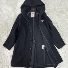 【極美品】希少　黒　ダントン　ロングコート　フード　ウールモッサ　40 大きい 極美品】希少 黒 ダントン ロングコート フード ウールモッサ 40