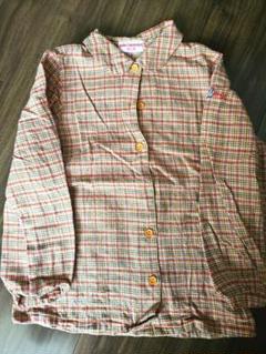 旧タグ MIKIHOUSE ミキハウス チェック 長袖 シャツ 130 希少品